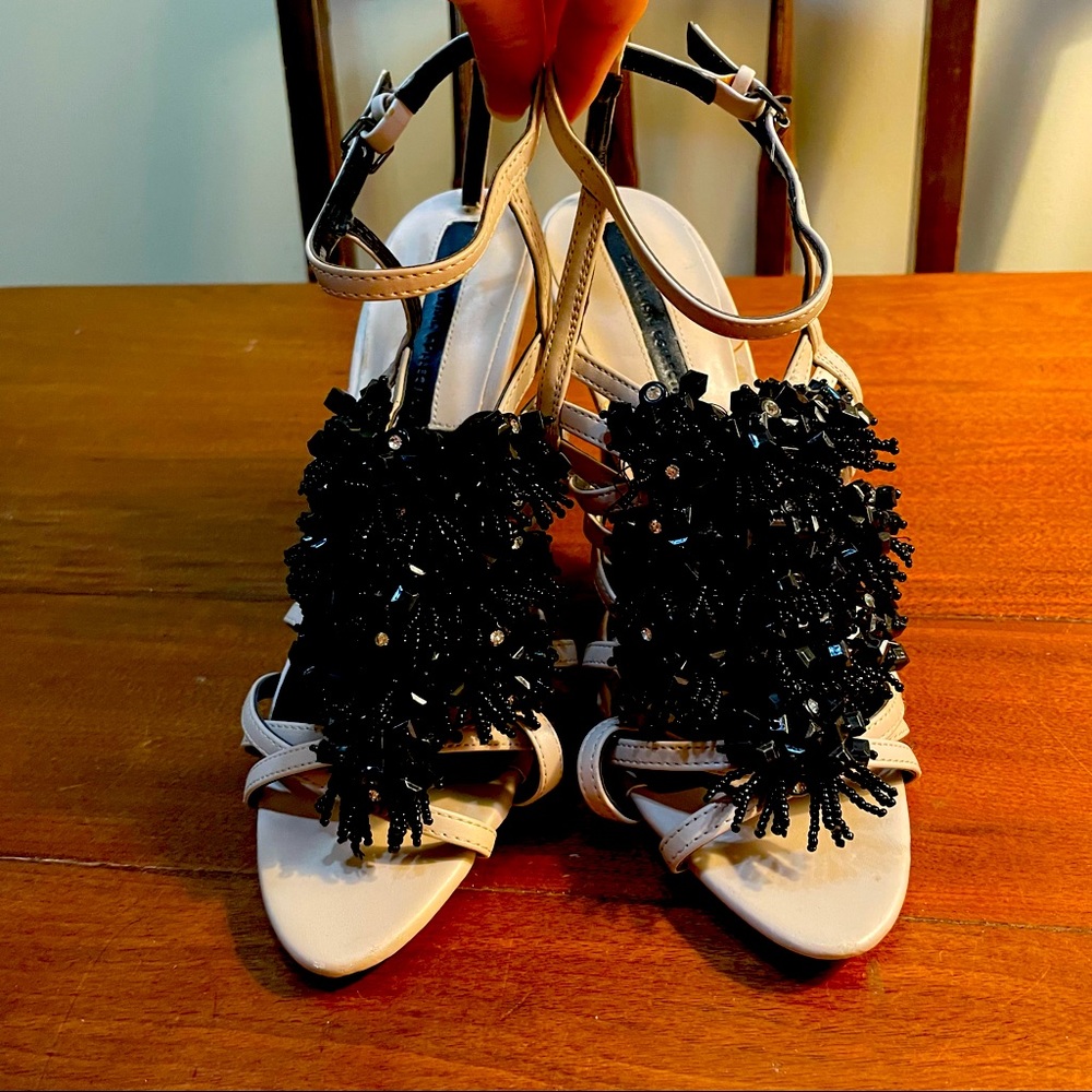 Zara, 40/9.5, like new, beaded heels